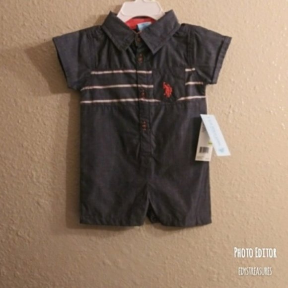 U.S. Polo Assn. Other - NWT infant romper U.S. Polo size 3/6 mos
